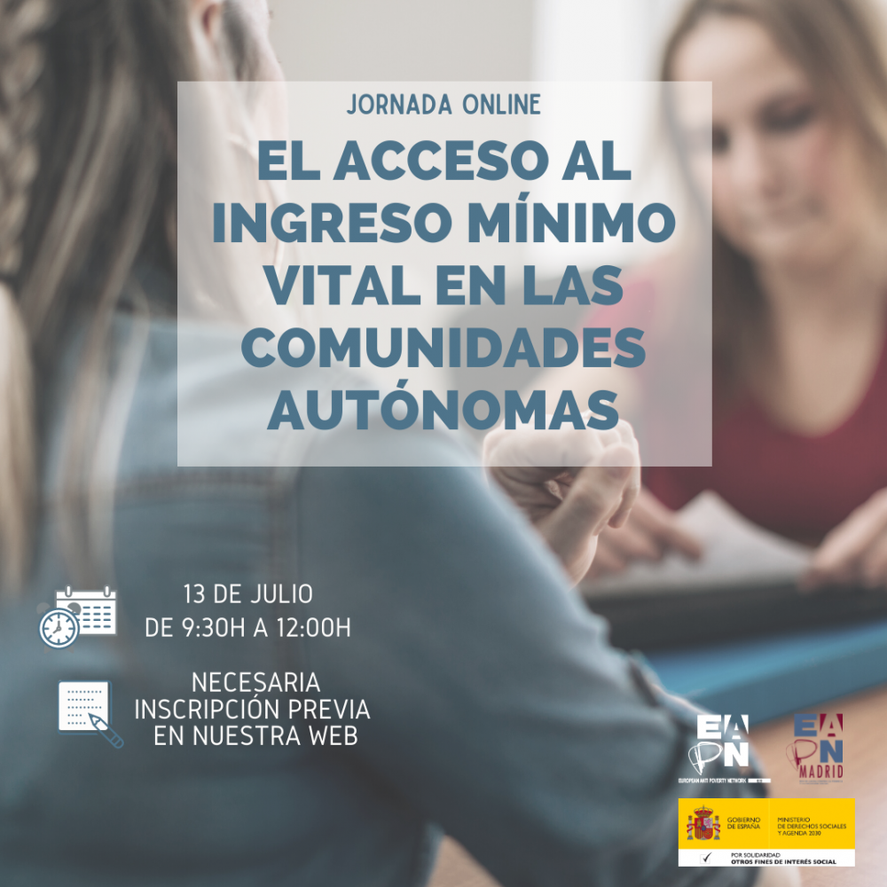 Jornada online: "El acceso al Ingreso Mínimo Vital en las Comunidades Autónomas"